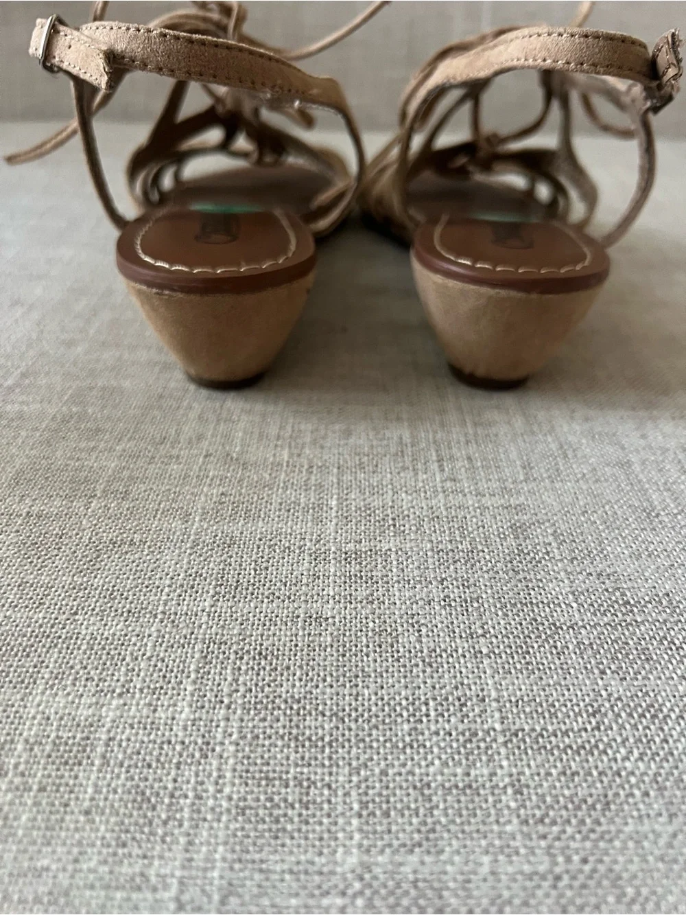 Carlos Santana Tan Lace-Up Women’s 8 Sandals, summer,boho , festival resort wear